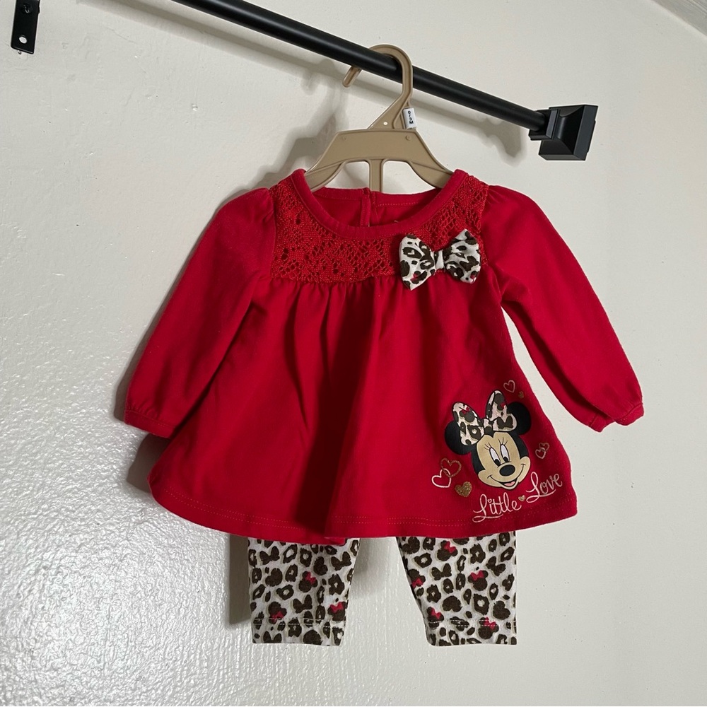 Disney Baby Minnie Mouse 2 Piece Outfit | 0-3M